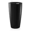 Image de Pot de fleur - LEC - Rondo Premium 40 - Noir brillant - Avec réserve d'eau - Diametre 40 cm