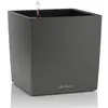 Image de Pot de fleur LECHUZA Cube Premium 40 - kit complet, anthracite métallisé