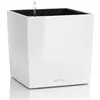 Image de Pot de fleur - LEC - Cube Premium 50 - blanc brillant - résistant aux intempéries et aux UV