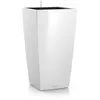 Image de Pot De Fleur - Lec - Cubico Premium 50 - Blanc Brillant - Avec Réserve D'Eau - 59L