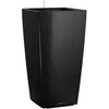 Image de Pot de fleur LECHUZA Cubico Premium 40 - kit complet, noir brillant