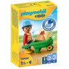 Image de Playmobil 1.2.3 70409 Ouvrier du bâtiment avec brouette