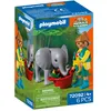 Image de Playmobil Animals and Friends 72092 Zoo : Eléphanteau et gardien de zoo