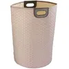 Image de Wenko - Panier à linge design scandinave Wabo - Diam. 40 x H. 60 cm - Taupe - Wabo