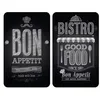 Image de Planches à découper en verre - Lot de 2 couvre plaques universels - Bon appétit