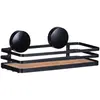Image de Wenko, Rangement pour douche, Panier de douche Static-Loc Alba Acier, bambou (26.50 x 12.50 x 11 cm)