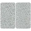 Image de Wenko Plaque de recouvrement en verre Universal Mod. Granit, set de 2 pièces pour tous les types de, Cuisinière + four : accessoires, Multicolore, Argent