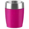 Image de Emsa 514517 travel cup tasse isotherme, mug avec couvercle, revêtement silicone, 200ml, framboise