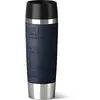 Image de Emsa 515618 travel mug grande, mug isotherme fermeture par pression quick press, 100% hermétique, silicone, 500ml, bleu