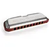 Image de Hohner Golden Melody Progressive G-major (Harmonica, Diatonique), Instrument à vent, Rouge, Argent