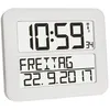 Image de TFA Dostmann 60.4512.02 radiopiloté(e) Horloge murale 258 mm x 212 mm x 30 mm blanc, noir grand écran