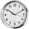 Image de TFA Dostmann 60.3529.02 radiopiloté(e) Horloge murale 22 cm x 4.5 cm aluminium mécanisme dhorloge silencieux, fonction déconomie dénergie