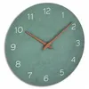 Image de Horloge silencieuse en bois de précision, analogique, murale, design minimaliste, vert, TFA 60.3054.04
