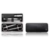 Image de Zwilling Pousse-cuticules et nettoyeur d'ongles set de manucure 5 pcs. en noir avec ciseaux à ongles, cuir aspect croco, noir Kit manicure 1 art.