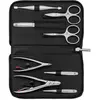 Image de Appareil de soin des ongles, Zwilling Twinox Set de voyage - Etui en cuir noir 8 pièces - Noir