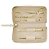Image de Zwilling Coffret manucure pédicure de 5 pièces avec ciseaux à ongles, en cuir beige Kit manicure 1 art.