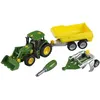 Image de Klein John Deere bois et le tracteur de transport de foin 14 cm