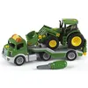 Image de Klein John Deere tracteur sur le transporteur de véhicule 14 cm