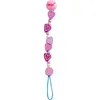 Image de Haba chaîne de sucette coeur scintillant junior 22 cm polyester/bois rose