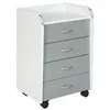 Image de Caisson de Bureau 4 Tiroirs "Taz" 65cm Blanc & Gris