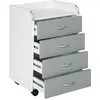 Image de Inter Link, Caisson à roulettes, Container PRINTI Container sur roulettes Printi blanc-gri (40 x 36 x 65 cm)