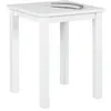 Image de Table d'Appoint Design "Garyo" 55cm Blanc Laqué