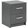 Image de Rangement 2 tiroirs gris graphite Reta 41 cm