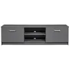 Image de Meuble TV 2 portes 2 niches gris graphite Reta 180 cm