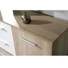 Image de Les Tendances Commode 5 portes 2 tiroirs mélmainé blanc et chêne clair Elzia