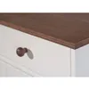 Image de Commode 2 portes pin massif foncé et blanc Campanou 90 cm