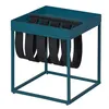 Image de Table d'appoint carrée métal bleu Bubbly 35 cm