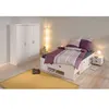 Image de Armoire 3 portes pin massif vernis blanc Kantus 140 cm