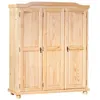 Image de Armoire 3 Portes en Bois Cardaillac 150cm Naturel