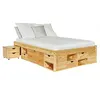 Image de Lit Multi-Rangements "Clark" 160x200cm Naturel