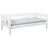 Image de Lit Banquette en Bois "Trosin" 90x200cm Blanc