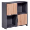 Image de Étagère 2 Portes "Gemeno" 77cm Gris & Chêne