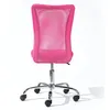 Image de Chaise de bureau rose et pieds métal chromé Kelly