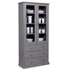 Image de Vaisselier 2 Portes & 3 Tiroirs "Zernan" 190cm Gris