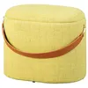 Image de Pouf de Rangement à Anse "Dumont" 42cm Jaune