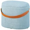 Image de Pouf de Rangement à Anse "Dumont" 42cm Bleu