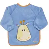 Image de Playshoes bavoir à manches longues girafe bleu 30 x 39 cm