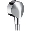 Image de hansgrohe, Robinetterie de salle de bains, HG Raccord de flexible FIXFIT E avec clapet anti-retour chromé