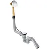 Image de hansgrohe, Siphon, HG Garniture d'écoulement et de trop-plein EXAFILL Set complet, pour baignoires normales chrome (Garniture de trop-plein, 1 1/4")