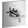 Image de hansgrohe, Robinetterie de salle de bains, Thermostatique HOGHFLOW AXOR CITTERIO 59 l/min encastré avec poignée croisillon chrome