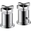 Image de hansgrohe, Robinetterie de salle de bains, Mélangeur bain/douche 2 trous AXOR CITTERIO DN 15 avec thermostat et poignées croisillons chromé