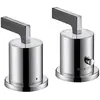 Image de Axor, Robinetterie de salle de bains, Mélangeur bain/douche 2 trous CITTERIO DN 15 avec thermostat et poignées manettes chrome