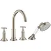 Image de Axor, Robinetterie de salle de bains, Mélangeur bain/douche 4 trous MONTREUX DN 15 nickel brossé