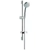 Image de hansgrohe, Pommeau de douche, Croma 100 kit de douche Vario avec barre de douche 65 cm et porte-savon (4 Types de jets, 18 l/min)