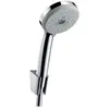 Image de hansgrohe, Pommeau de douche, Set de douche CROMA 100 MULTI Flexible de douche Isiflex 1250mm chromé (3 Types de jets, 19 l/min)