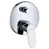 Image de Façade mitigeur bain douche encastré 2 sorties HANSGROHE Focus chromé